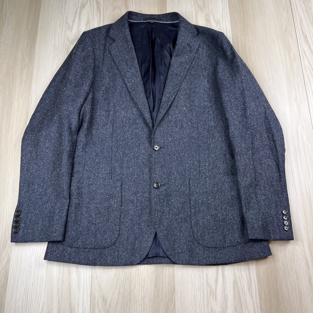 J.Crew Ludlow Slim-fit Unstructured Blazer in English Wool-Cotton Size 42L Blue